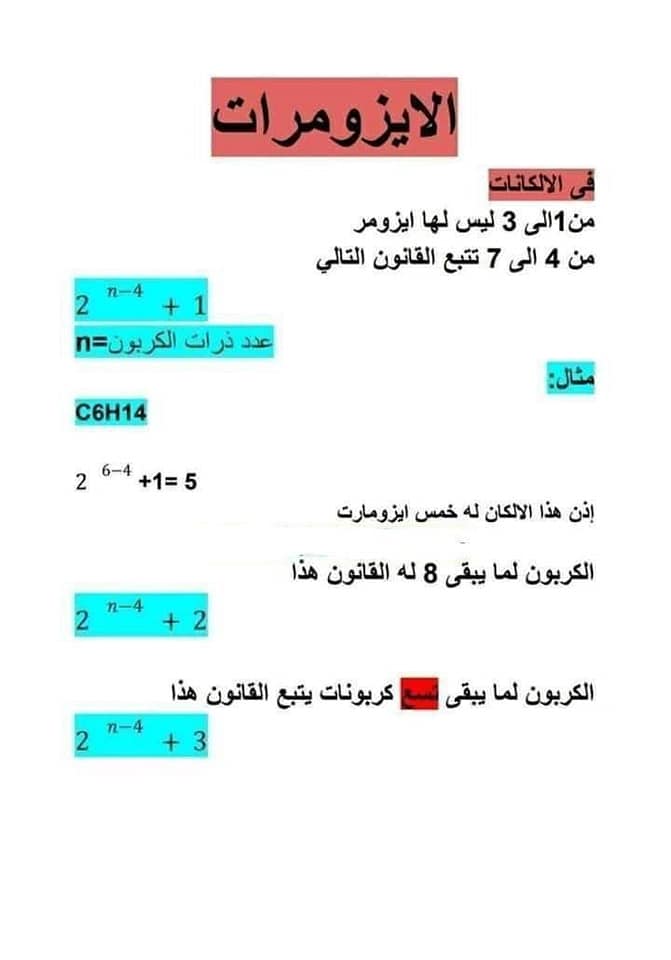 مراجعه الكهربية وشويه ملاحظات عضوية للثانوية العامة